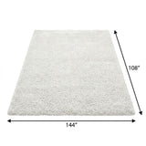 9' X 12' Burgundy And Ivory Floral Shag Washable Area Rug With UV Protection - HomeRoots - Flyclothing LLC
