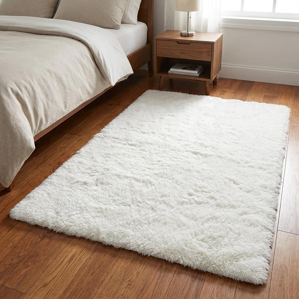 3' X 5' Denim Blue And Ivory Floral Shag Washable Area Rug With UV Protection - HomeRoots - Flyclothing LLC