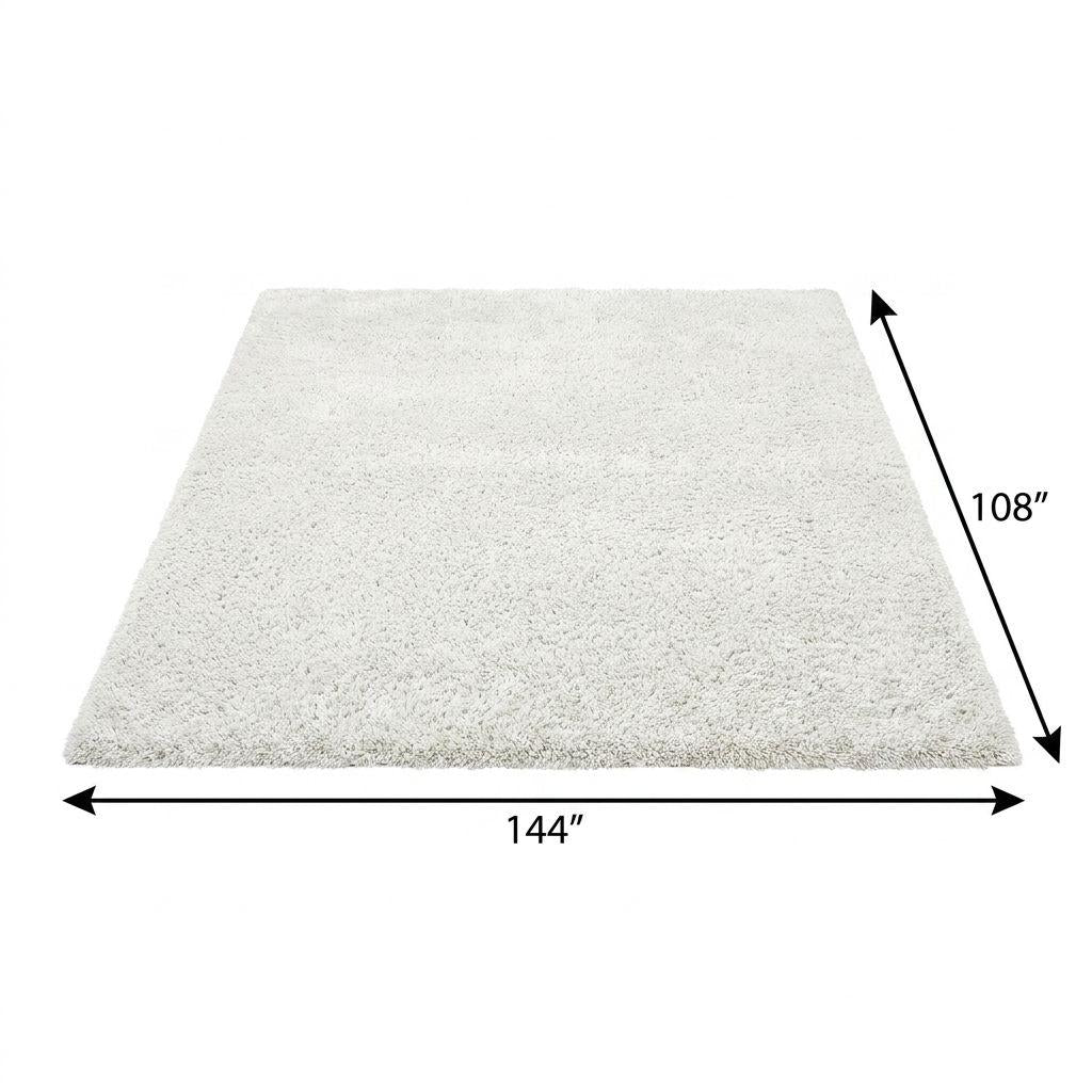 9' X 12' Denim Blue And Ivory Floral Shag Washable Area Rug With UV Protection - HomeRoots - Flyclothing LLC