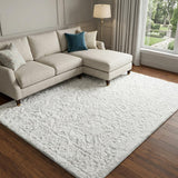 10' X 14' Denim Blue And Ivory Floral Shag Washable Area Rug With UV Protection - HomeRoots - Flyclothing LLC