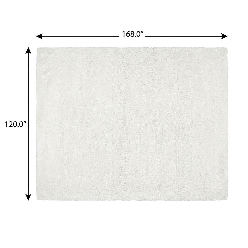 10' X 14' Denim Blue And Ivory Floral Shag Washable Area Rug With UV Protection - HomeRoots - Flyclothing LLC