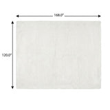 10' X 14' Denim Blue And Ivory Floral Shag Washable Area Rug With UV Protection - HomeRoots - Flyclothing LLC