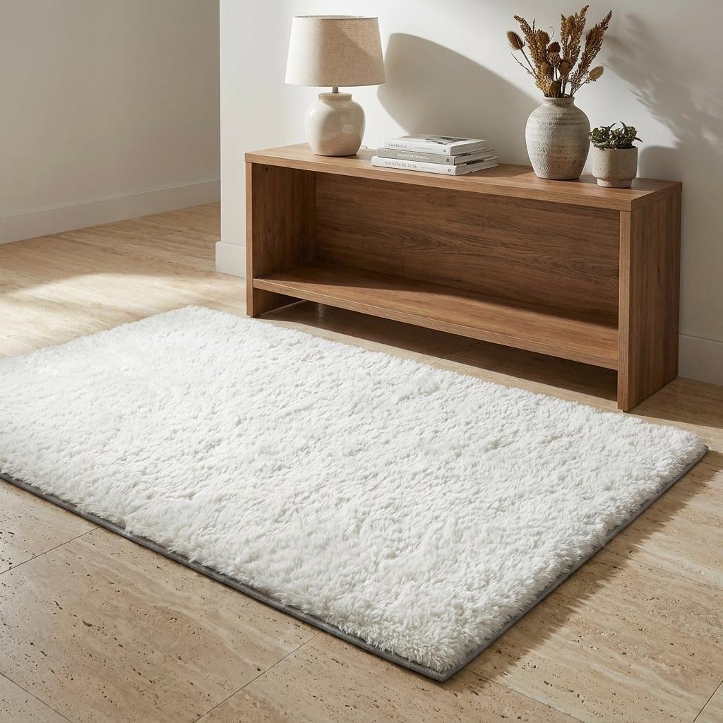 3' X 5' Gold And Ivory Floral Shag Washable Area Rug With UV Protection - HomeRoots - Flyclothing LLC