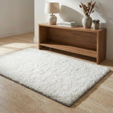 3' X 5' Gold And Ivory Floral Shag Washable Area Rug With UV Protection - HomeRoots - Flyclothing LLC