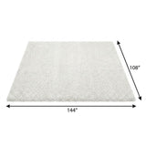 9' X 12' Gold And Ivory Floral Shag Washable Area Rug With UV Protection - HomeRoots - Flyclothing LLC