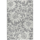 8' X 10' Gray And Ivory Floral Shag Washable Area Rug With UV Protection - HomeRoots - Flyclothing LLC
