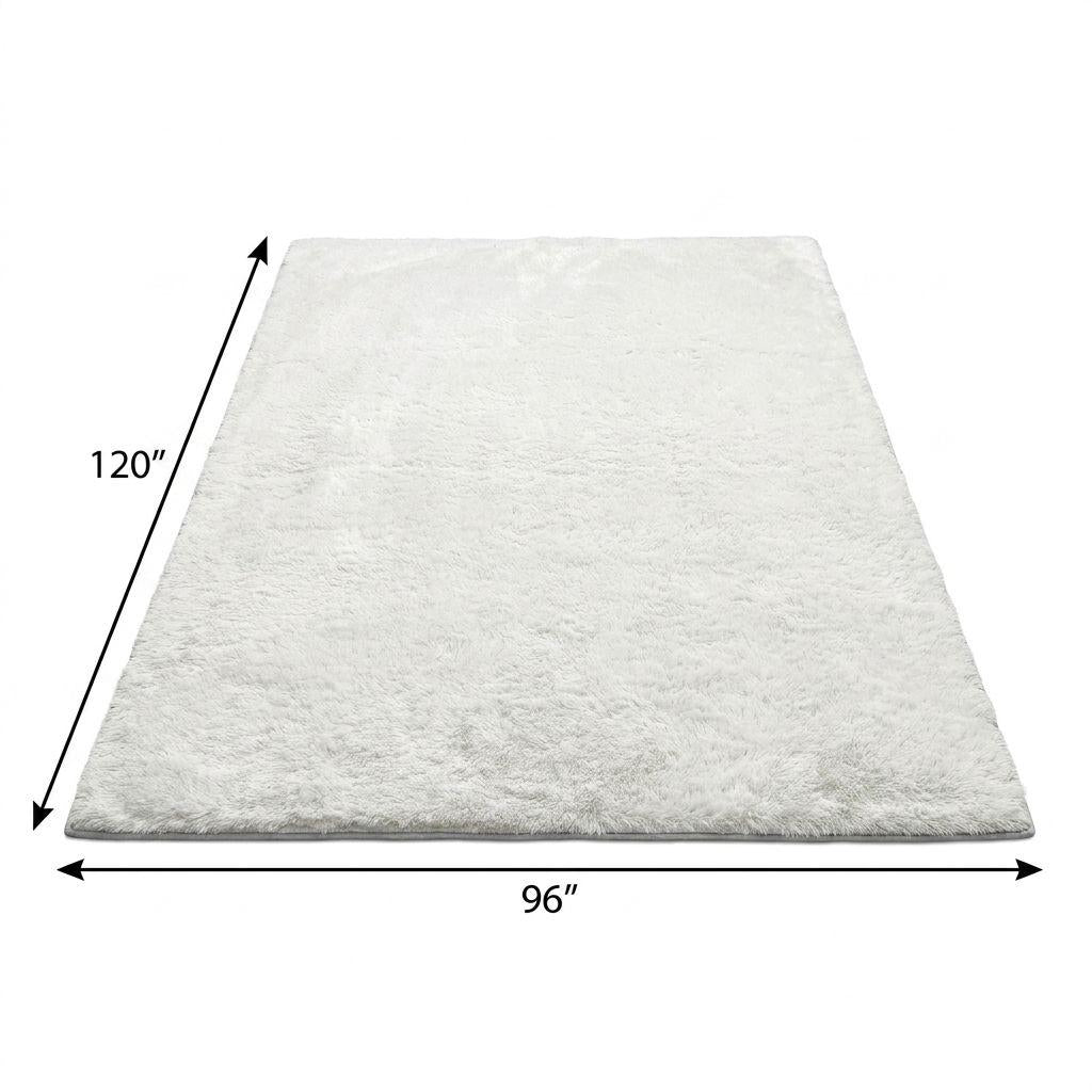 8' X 10' Gray And Ivory Floral Shag Washable Area Rug With UV Protection - HomeRoots - Flyclothing LLC
