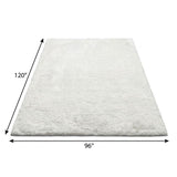 8' X 10' Gray And Ivory Floral Shag Washable Area Rug With UV Protection - HomeRoots - Flyclothing LLC