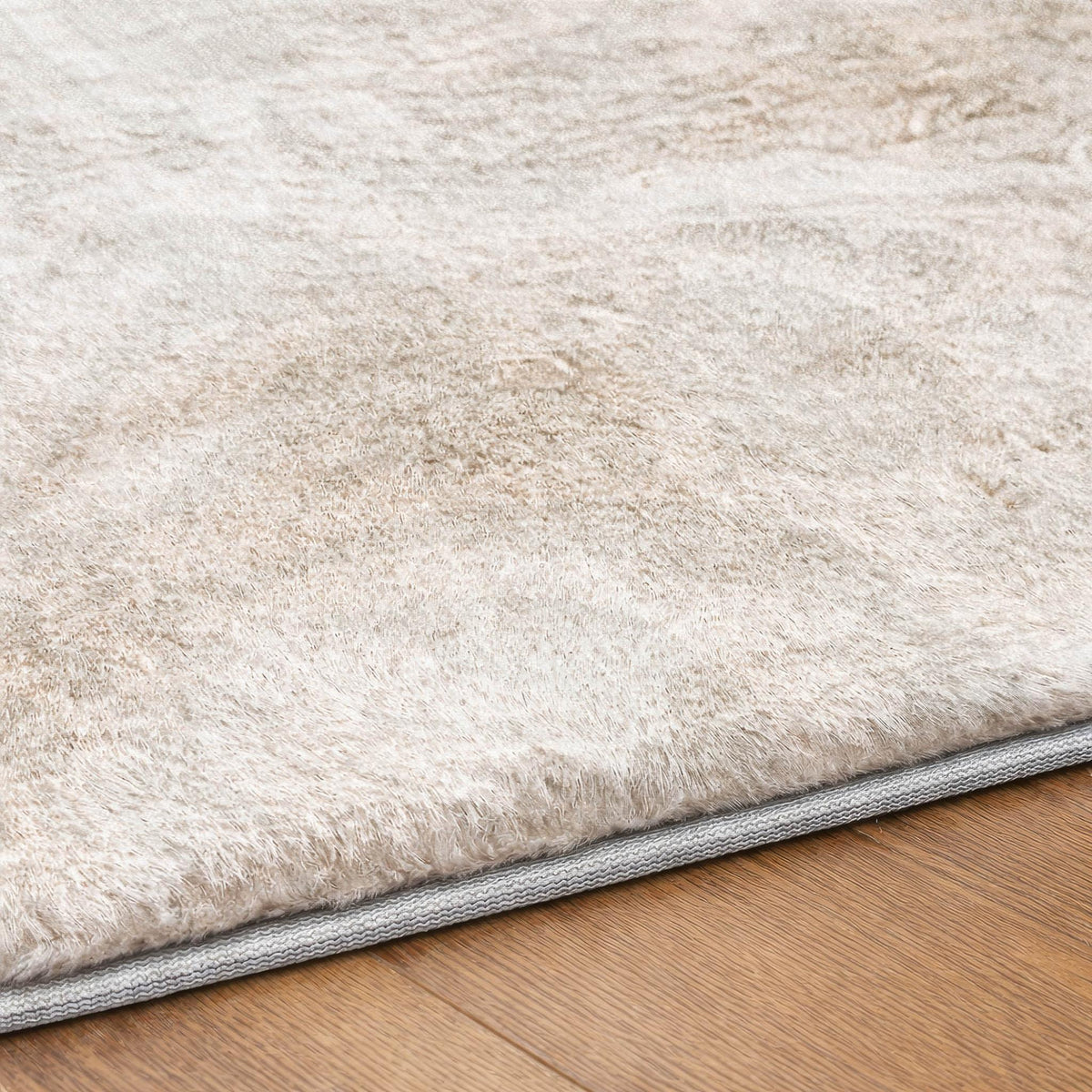 8' X 10' Ivory And Cream Floral Shag Washable Area Rug With UV Protection - HomeRoots - Flyclothing LLC
