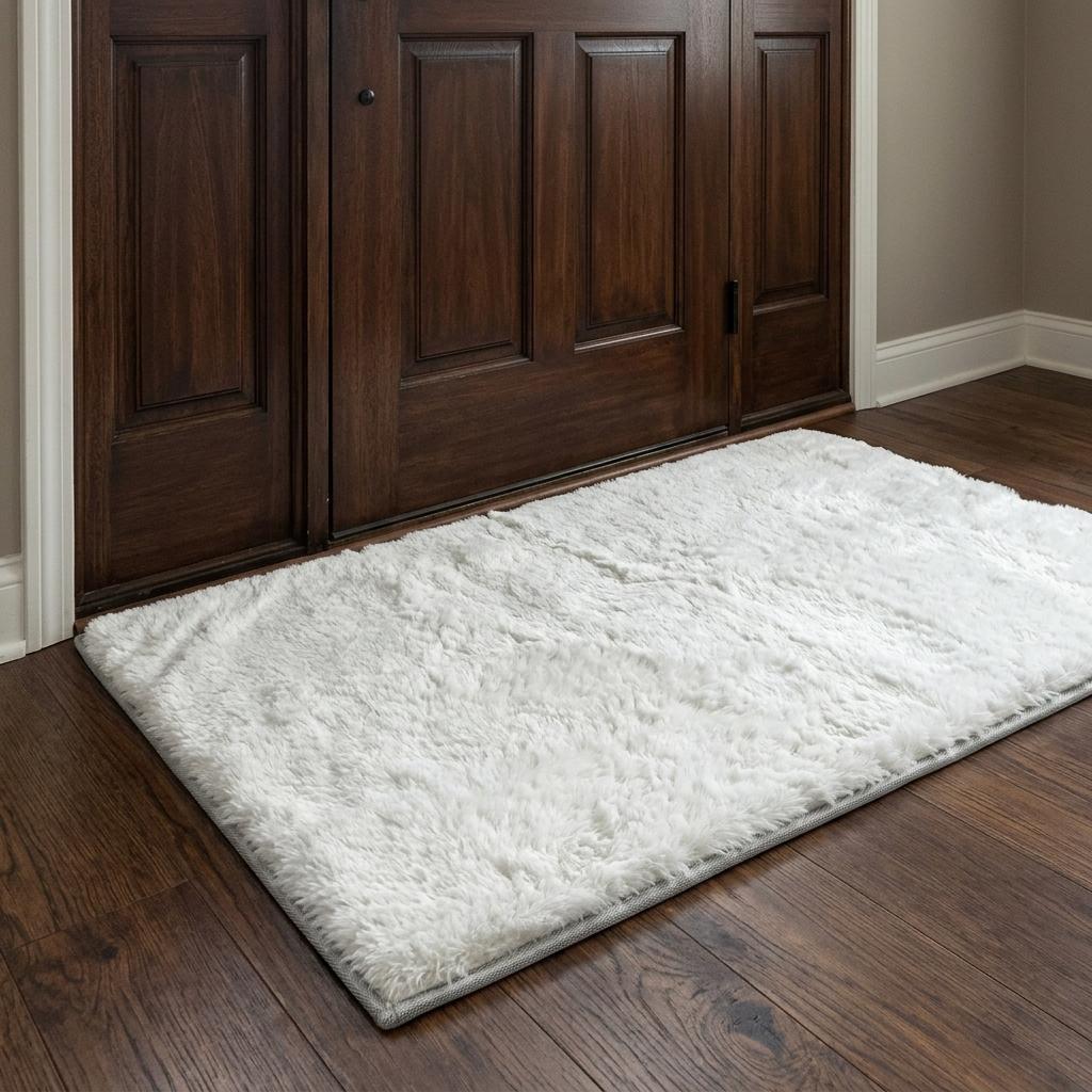 3' X 5' Mint Green And Ivory Floral Shag Washable Area Rug With UV Protection - HomeRoots - Flyclothing LLC