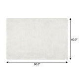 5' X 8' Mint Green And Ivory Floral Shag Washable Area Rug With UV Protection - HomeRoots - Flyclothing LLC