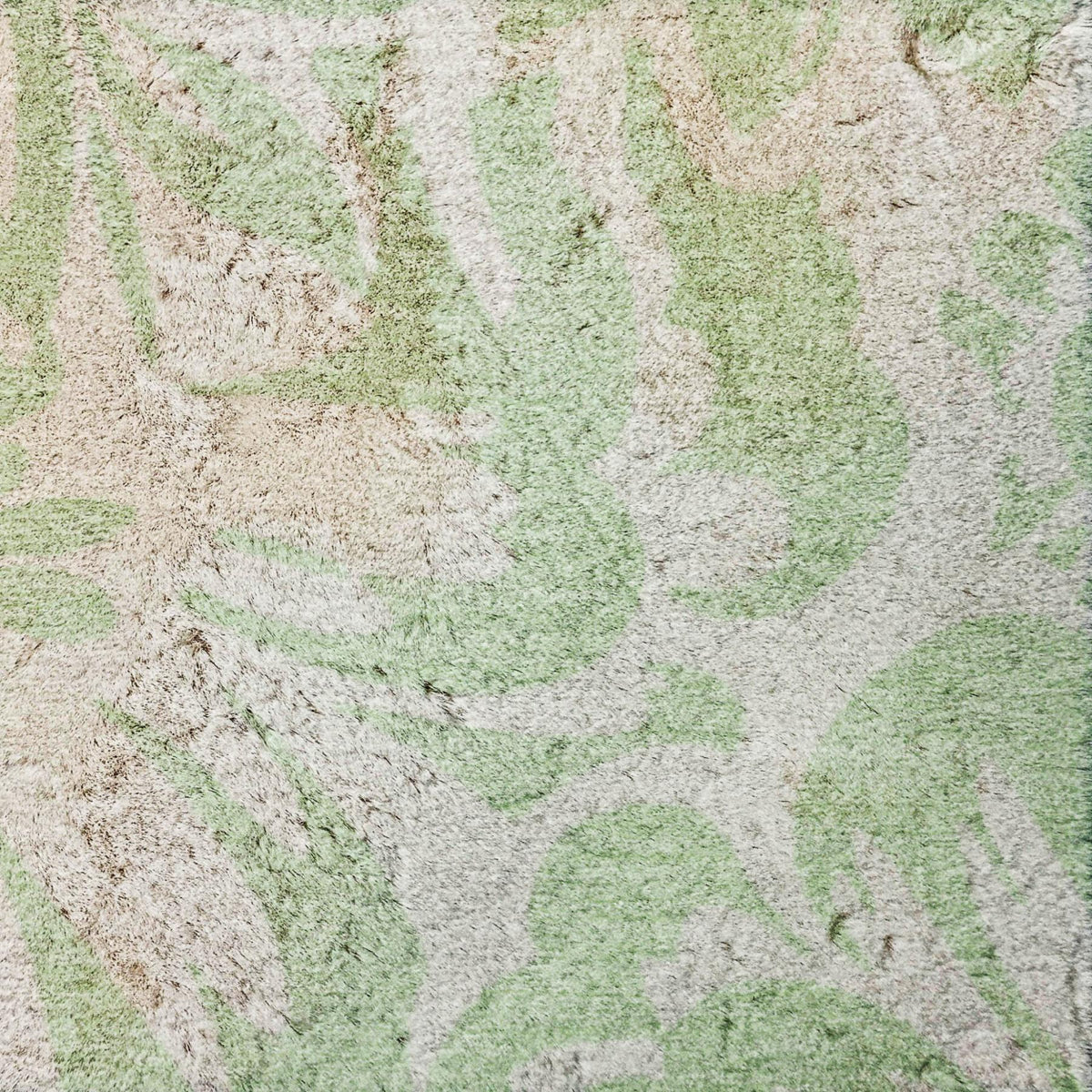 9' X 12' Mint Green And Ivory Floral Shag Washable Area Rug With UV Protection - HomeRoots - Flyclothing LLC