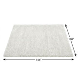 9' X 12' Navy Blue And Ivory Floral Shag Washable Area Rug With UV Protection - HomeRoots - Flyclothing LLC