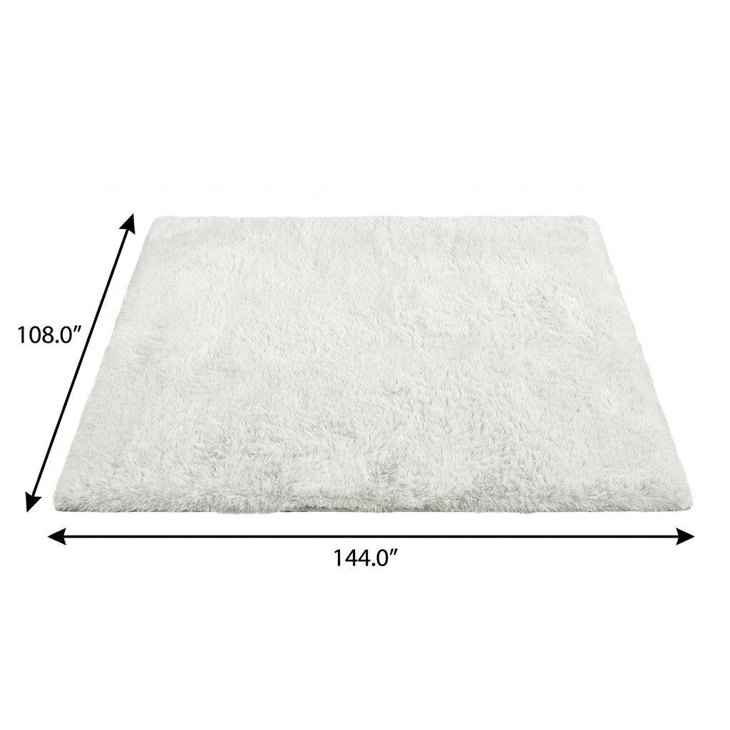 9' X 12' Orange And Ivory Floral Shag Washable Area Rug With UV Protection - HomeRoots - Flyclothing LLC