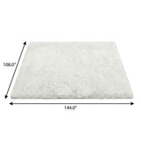 9' X 12' Orange And Ivory Floral Shag Washable Area Rug With UV Protection - HomeRoots - Flyclothing LLC