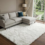 9' X 12' Orange And Ivory Floral Shag Washable Area Rug With UV Protection - HomeRoots - Flyclothing LLC