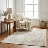 5' X 8' Orange And Ivory Floral Shag Washable Area Rug With UV Protection - HomeRoots - Flyclothing LLC