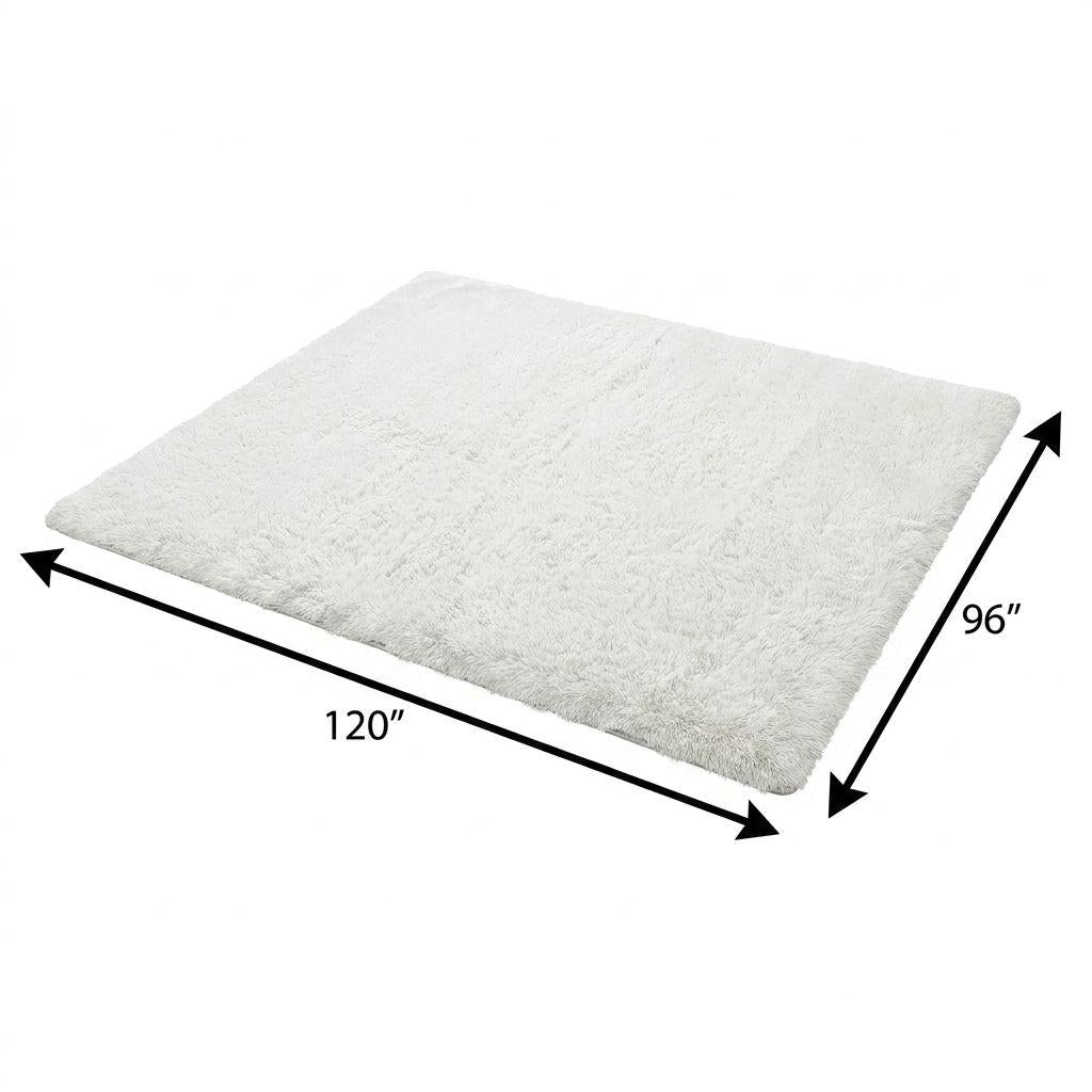 8' X 10' Orange And Ivory Floral Shag Washable Area Rug With UV Protection - HomeRoots - Flyclothing LLC