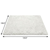 9' X 12' Orange And Ivory Floral Shag Washable Area Rug With UV Protection - HomeRoots - Flyclothing LLC