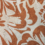 10' X 14' Orange And Ivory Floral Shag Washable Area Rug With UV Protection - HomeRoots - Flyclothing LLC