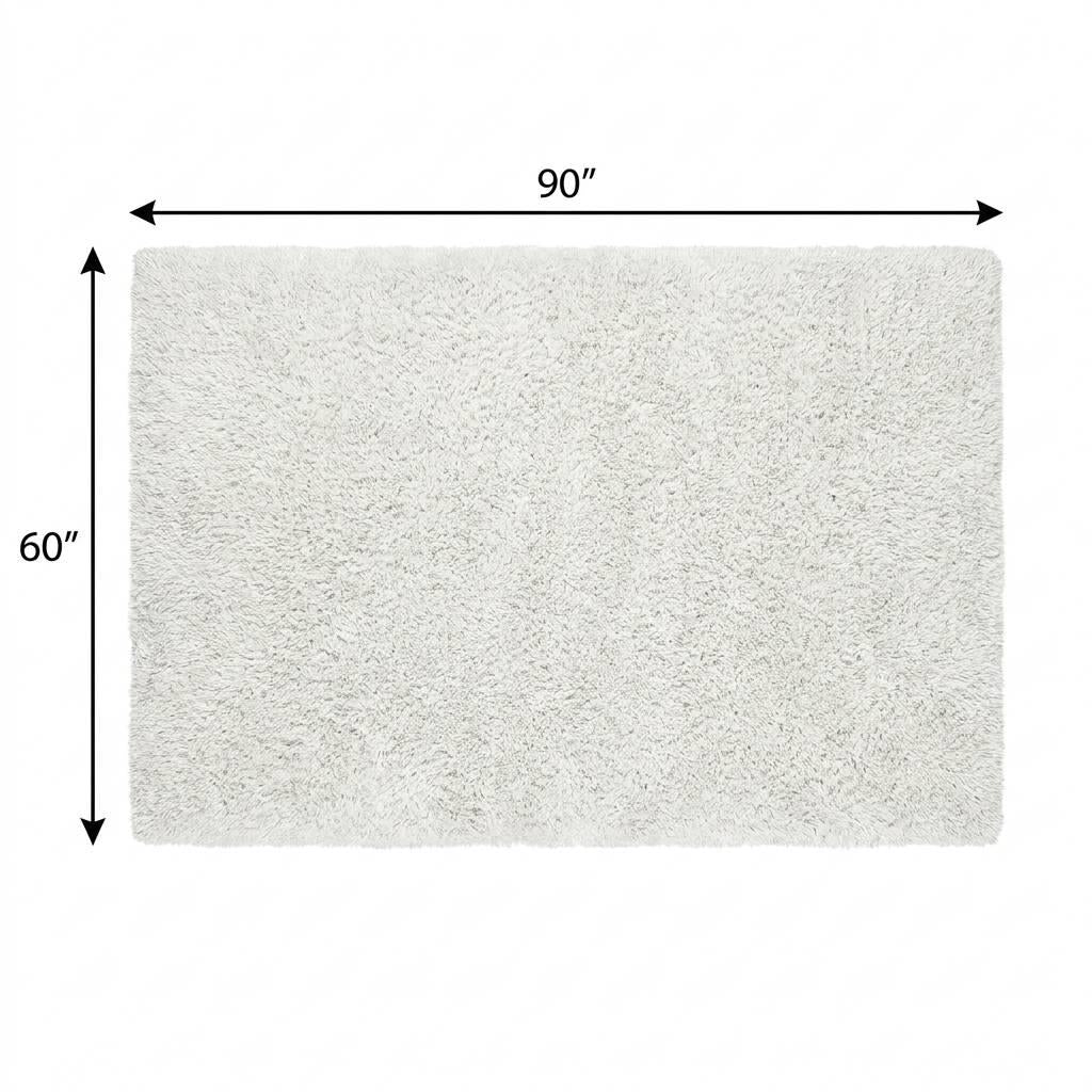 5' X 8' Pink And Ivory Floral Shag Washable Area Rug With UV Protection - HomeRoots - Flyclothing LLC