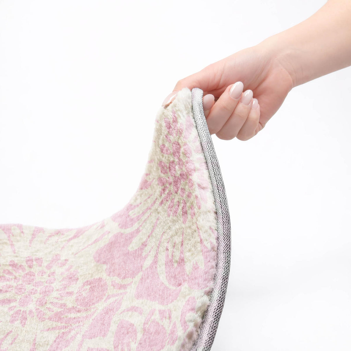 8' X 10' Pink And Ivory Floral Shag Washable Area Rug With UV Protection - HomeRoots - Flyclothing LLC