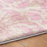 8' X 10' Pink And Ivory Floral Shag Washable Area Rug With UV Protection - HomeRoots - Flyclothing LLC