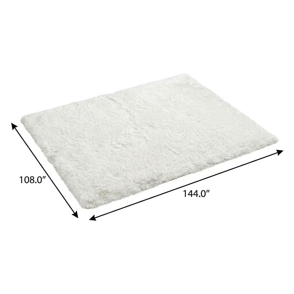 9' X 12' Pink And Ivory Floral Shag Washable Area Rug With UV Protection - HomeRoots - Flyclothing LLC