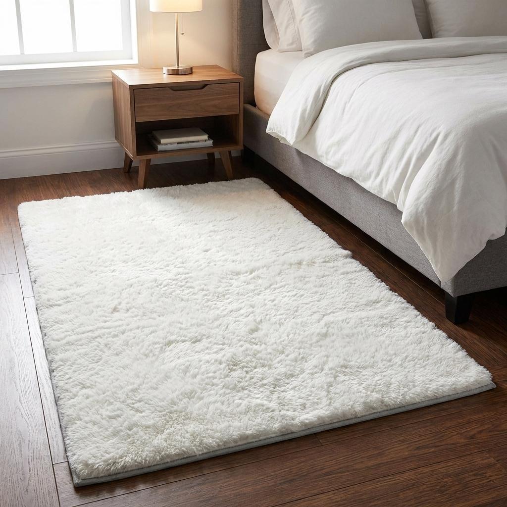 3' X 5' Purple And Ivory Floral Shag Washable Area Rug With UV Protection - HomeRoots - Flyclothing LLC