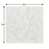 8' Purple And Ivory Floral Shag Washable Round Rug With UV Protection - HomeRoots - Flyclothing LLC