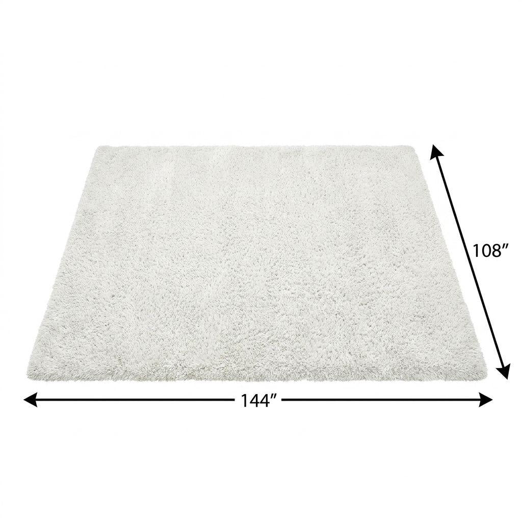 9' X 12' Purple And Ivory Floral Shag Washable Area Rug With UV Protection - HomeRoots - Flyclothing LLC