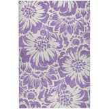 9' X 12' Purple And Ivory Floral Shag Washable Area Rug With UV Protection - HomeRoots - Flyclothing LLC