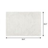 5' X 8' Salmon And Ivory Floral Shag Washable Area Rug With UV Protection - HomeRoots - Flyclothing LLC