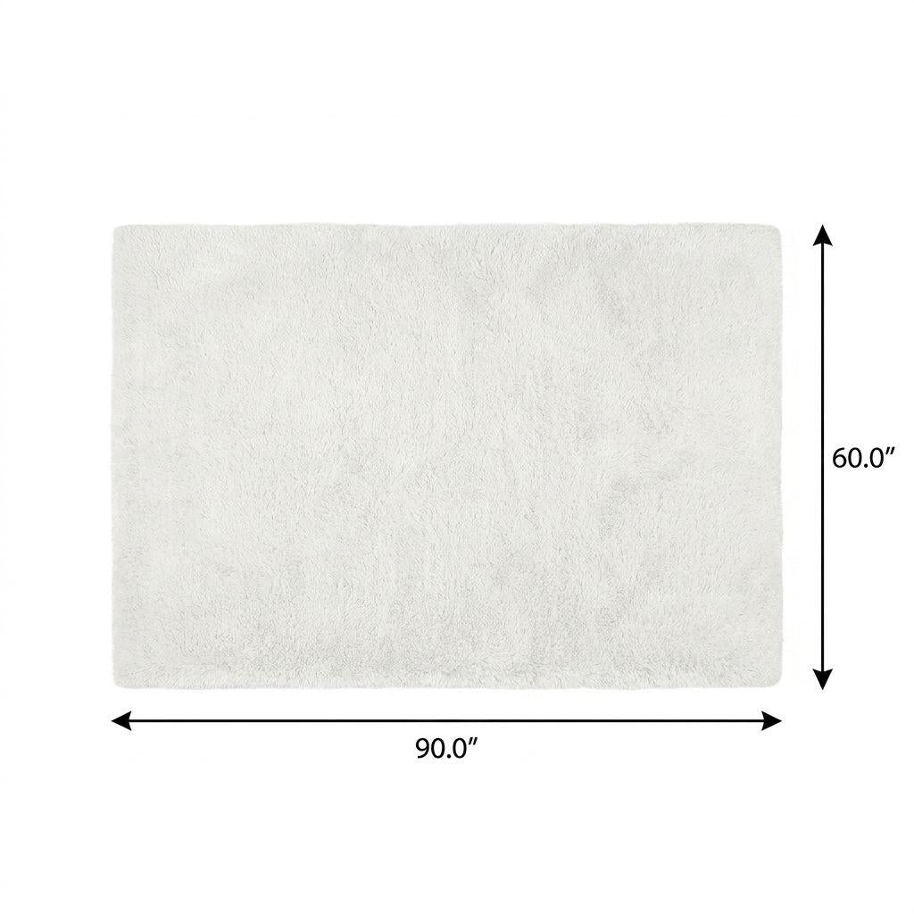 5' X 8' Salmon And Ivory Floral Shag Washable Area Rug With UV Protection - HomeRoots - Flyclothing LLC