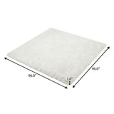 8' Salmon And Ivory Floral Shag Washable Round Rug With UV Protection - HomeRoots - Flyclothing LLC