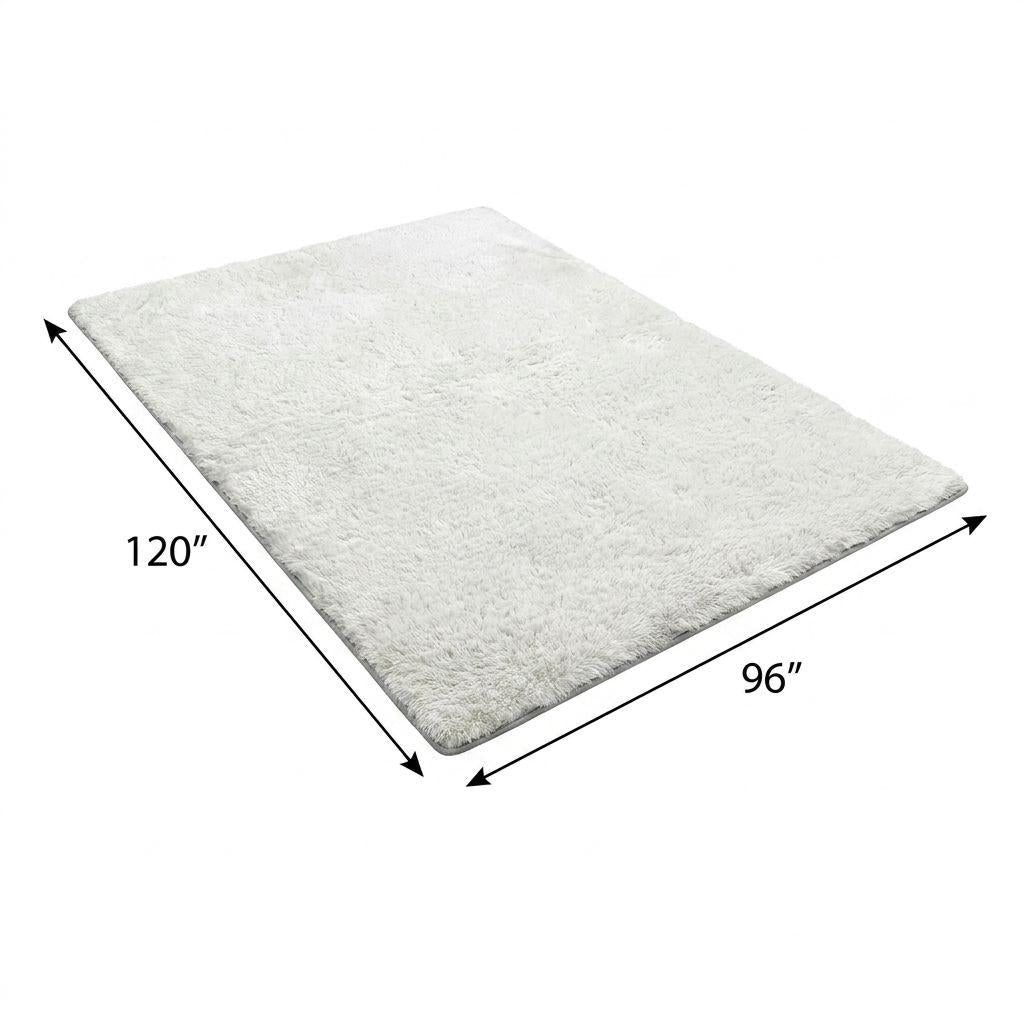 8' X 10' Salmon And Ivory Floral Shag Washable Area Rug With UV Protection - HomeRoots - Flyclothing LLC