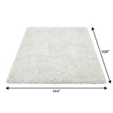 9' X 12' Salmon And Ivory Floral Shag Washable Area Rug With UV Protection - HomeRoots - Flyclothing LLC
