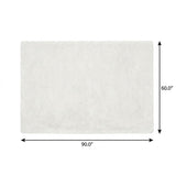 5' X 8' Taupe And Ivory Floral Shag Washable Area Rug With UV Protection - HomeRoots - Flyclothing LLC