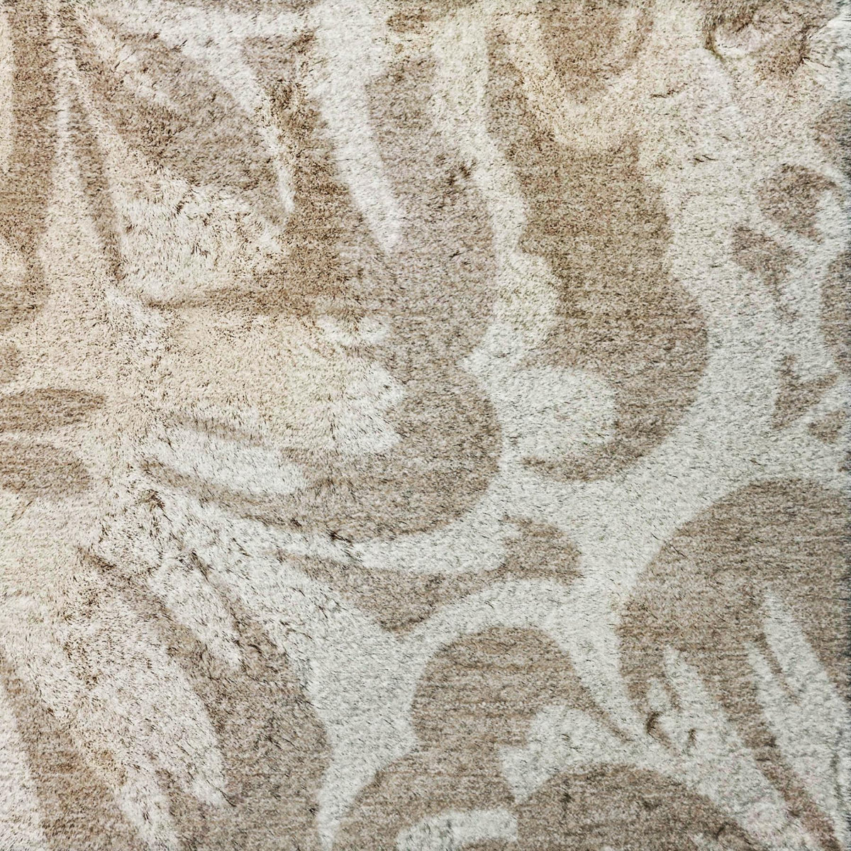 5' X 8' Taupe And Ivory Floral Shag Washable Area Rug With UV Protection - HomeRoots - Flyclothing LLC