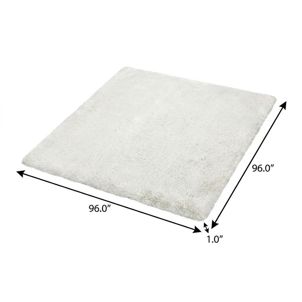 8' Taupe And Ivory Floral Shag Washable Round Rug With UV Protection - HomeRoots - Flyclothing LLC
