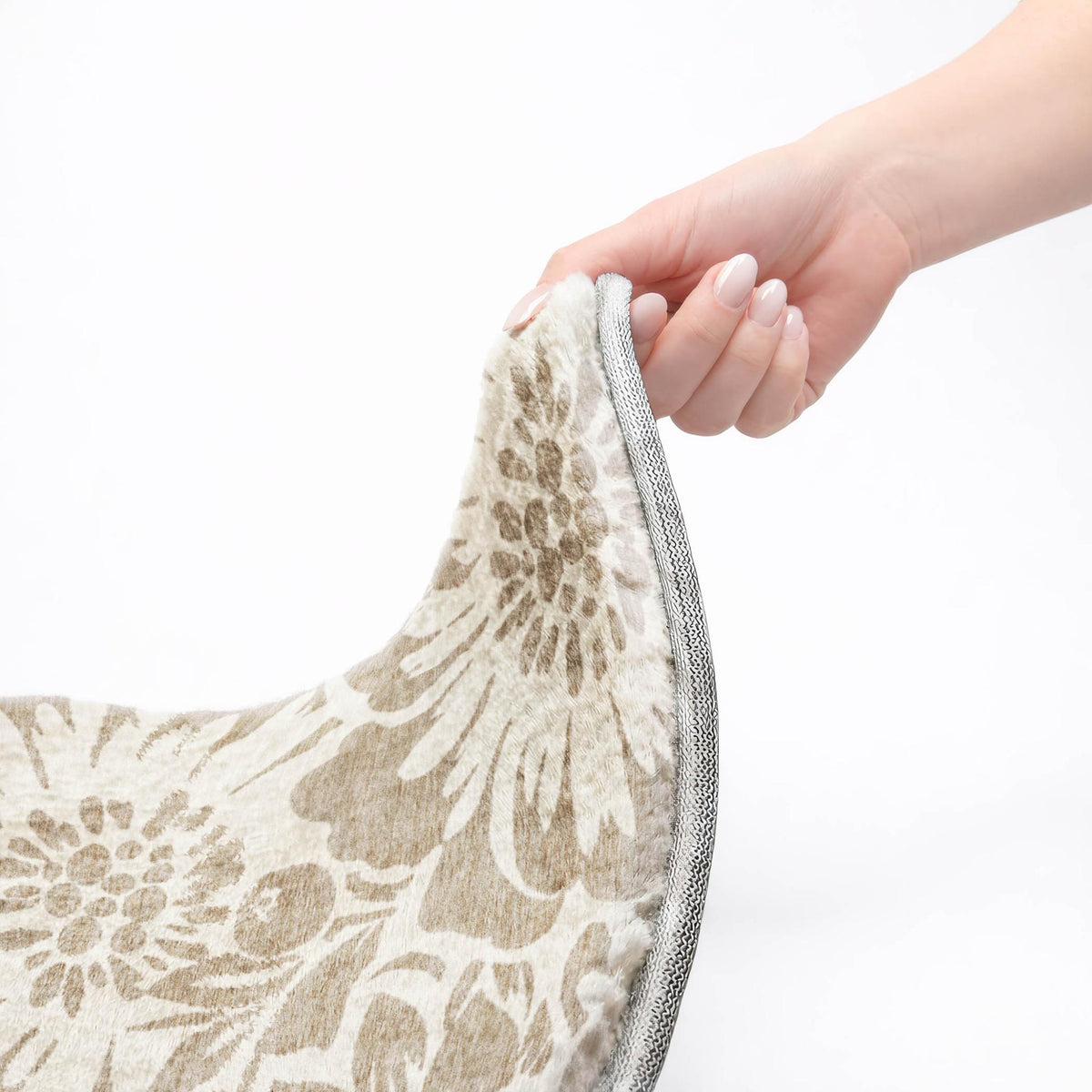 10' X 14' Taupe And Ivory Floral Shag Washable Area Rug With UV Protection - HomeRoots - Flyclothing LLC