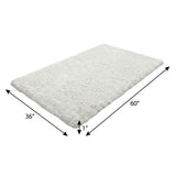 3' X 5' Teal And Ivory Floral Shag Washable Area Rug With UV Protection - HomeRoots - Flyclothing LLC