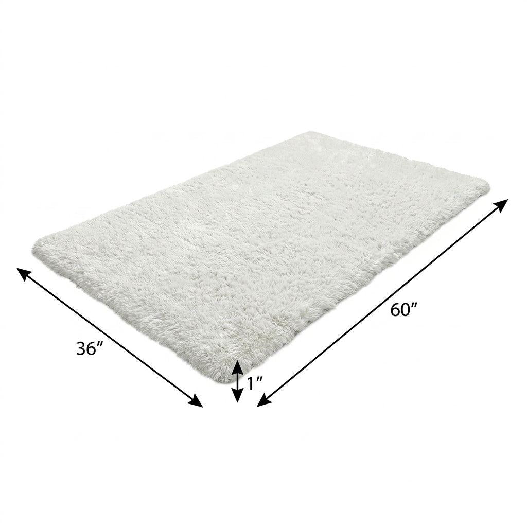 3' X 5' Teal And Ivory Floral Shag Washable Area Rug With UV Protection - HomeRoots - Flyclothing LLC