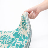 3' X 5' Teal And Ivory Floral Shag Washable Area Rug With UV Protection - HomeRoots - Flyclothing LLC