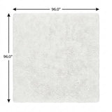 8' Teal And Ivory Floral Shag Washable Round Rug With UV Protection - HomeRoots - Flyclothing LLC