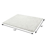 8' X 10' Teal And Ivory Floral Shag Washable Area Rug With UV Protection - HomeRoots - Flyclothing LLC