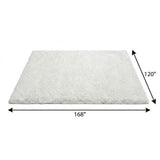 10' X 14' Teal And Ivory Floral Shag Washable Area Rug With UV Protection - HomeRoots - Flyclothing LLC