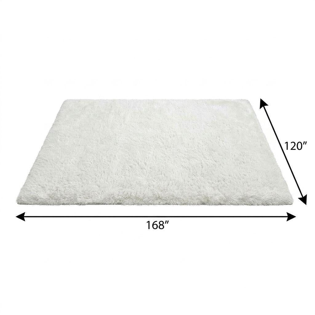 10' X 14' Teal And Ivory Floral Shag Washable Area Rug With UV Protection - HomeRoots - Flyclothing LLC
