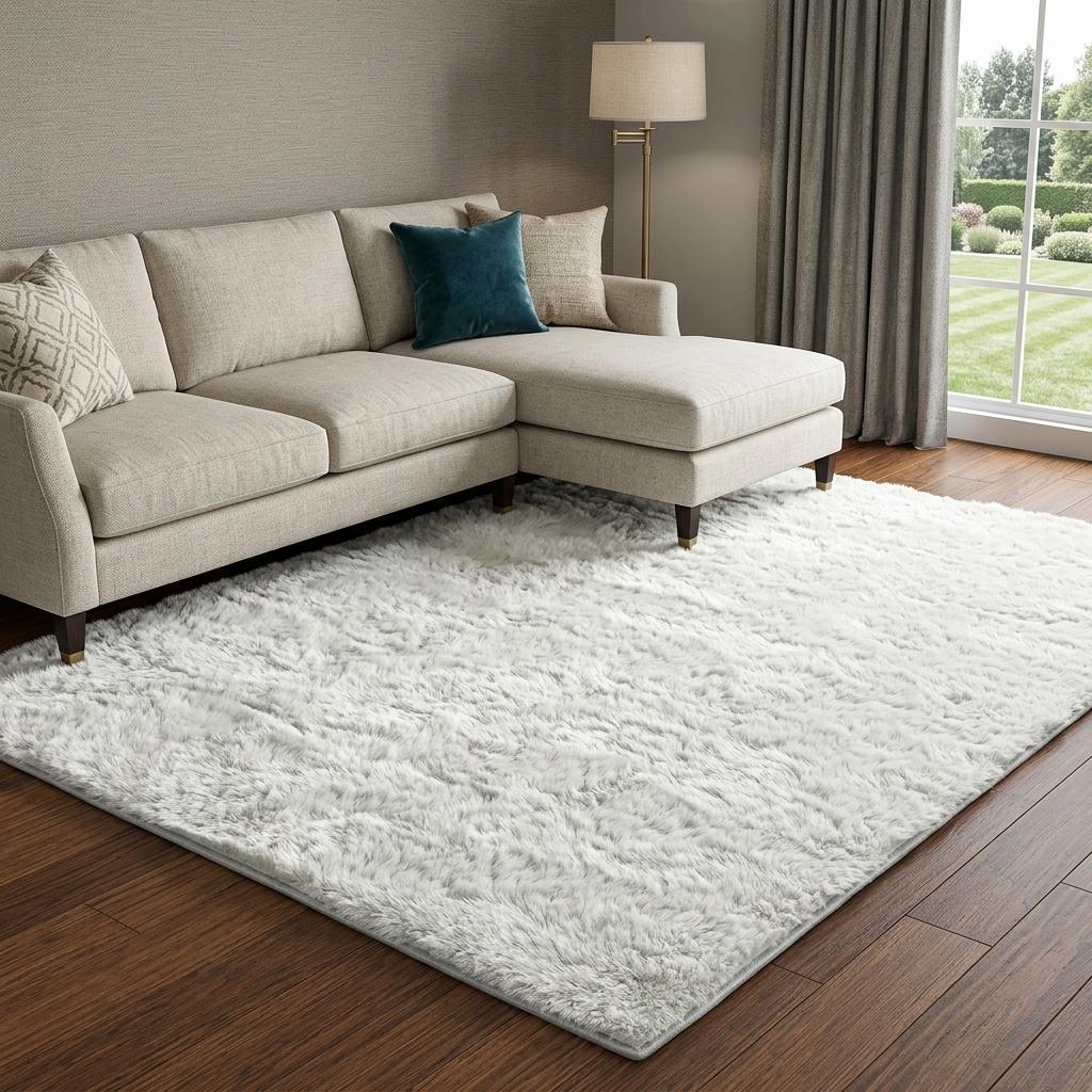 10' X 14' Teal And Ivory Floral Shag Washable Area Rug With UV Protection - HomeRoots - Flyclothing LLC