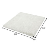 8' Yellow And Ivory Floral Shag Washable Round Rug With UV Protection - HomeRoots - Flyclothing LLC